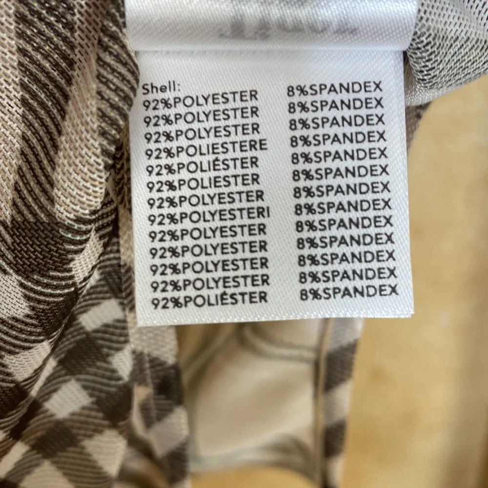 Tiger Mist Plaid Sheer Bodysuit - Picture 5 of 6